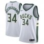 Size L Men's Giannis Antetokounmpo #34 Milwaukee Bucks Swingman Jersey White Statement Edition