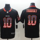 Men's Mitchell Trubisky #10 Chicago Bears Limited Jersey Black USA Flag