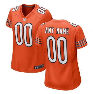 Custom Women's Chicago Bears Limited Player Jersey Orange