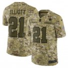 Men's Ezekiel Elliott #21 Dallas Cowboys Salute to Service Limited Player Jersey Camo