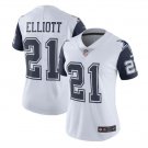 Women's Ezekiel Elliott #21 Dallas Cowboys Color Rush Limited Player Jersey White