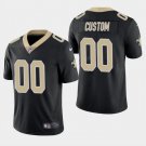 Custom Men's New Orleans Saints Limited Jersey Black