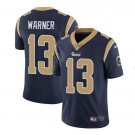 Men's Kurt Warner #13 Los Angeles Rams Limited Player Jersey Navy