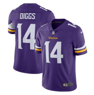 Men's Stefon Diggs #14 Minnesota Vikings Limited Player Jersey Purple