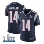 Men's Steve Grogan #14 New England Patriots Limited Player Jersey Navy