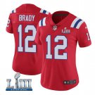 Women's Tom Brady #12 New England Patriots Limited Player Jersey Red