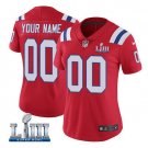 Custom Women's New England Patriots Limited Player Jersey Red
