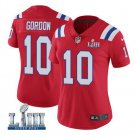 Women's Josh Gordon #10 New England Patriots Limited Player Jersey Red