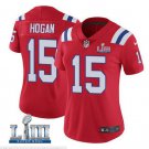 Women's Chris Hogan #15 New England Patriots Limited Player Jersey Red