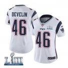 Women's James Develin #46 New England Patriots Limited Player Jersey White