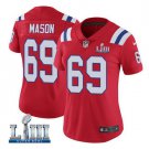 Women's Shaq Mason #69 New England Patriots Limited Player Jersey Red