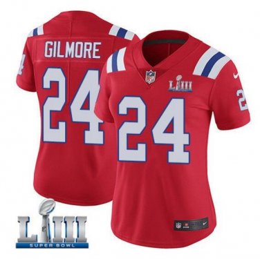 Women's Stephon Gilmore #24 New England Patriots Limited Player Jersey Red
