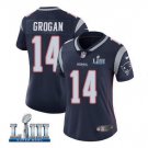 Women's Steve Grogan #14 New England Patriots Limited Player Jersey Navy