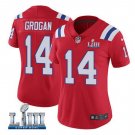 Women's Steve Grogan #14 New England Patriots Limited Player Jersey Red