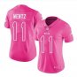 Women's Carson Wentz #11 Philadelphia Eagles Limited Player Jersey Pink