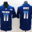 Men's Carson Wentz #11 Philadelphia Eagles NFC 2019 Pro Bowl Game Player Jersey Blue
