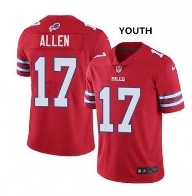 Youth Josh Allen #17 Buffalo Bills Color Rush Limited Player Jersey Red