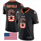 Men's Baker Mayfield #6 Cleveland Browns Limited Player Jersey Black USA Flag