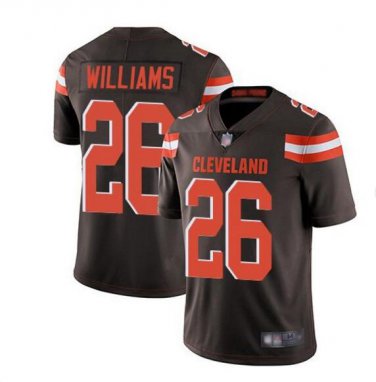 Men's Greedy Williams #26 Cleveland Browns Limited Player Jersey Brown