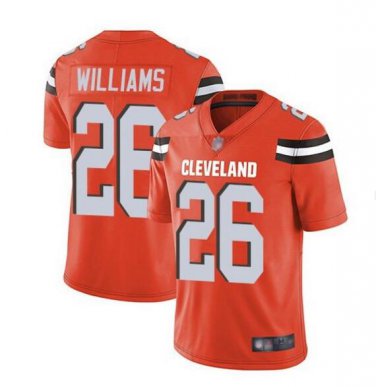 Men's Greedy Williams #26 Cleveland Browns Limited Player Jersey Orange