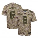 Youth Baker Mayfield #6 Cleveland Browns Salute to Service Limited Player Jersey Camo