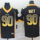 Men's T.J. Watt #90 Pittsburgh Steelers Limited Player Jersey Black Drift Fashion
