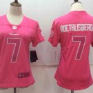 Women's Ben Roethlisberger #7 Pittsburgh Steelers Limited Player Jersey Pink