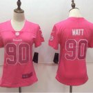 Women's T.J. Watt #90 Pittsburgh Steelers Limited Player Jersey Pink