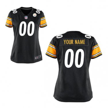 Custom Women's Pittsburgh Steelers Limited Player Jersey Black