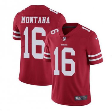 Men's Joe Montana #16 San Francisco 49ers Limited Player Jersey Red