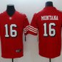 Men's Joe Montana #16 San Francisco 49ers Color Rush Limited Player Jersey Red