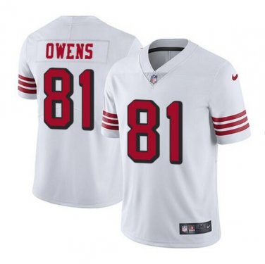 Men's Terrell Owens #81 San Francisco 49ers Color Rush Limited Player Jersey White