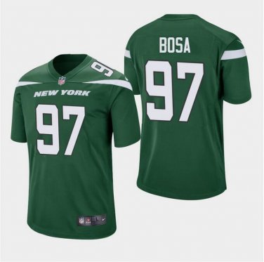 Men's Nick Bosa #97 New York Jets 2019 Draft First Round Pick Game Jersey Gotham Green