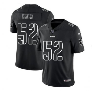 Men's Khalil Mack #52 Oakland Raiders Limited Player Jersey Black Hyphenation