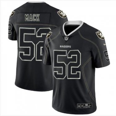 Men's Khalil Mack #52 Oakland Raiders Limited Player Jersey Black Shadow