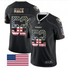 Men's Khalil Mack #52 Oakland Raiders Limited Player Jersey Black USA Flag