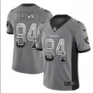 Men's Antonio Brown #84 Oakland Raiders Limited Player Jersey Gray Drift Fashion