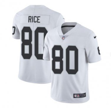 Men's Jerry Rice #80 Oakland Raiders Limited Player Jersey White