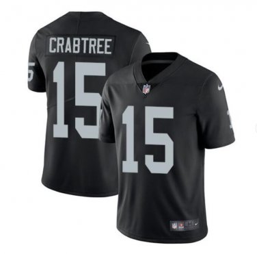 Men's Michael Crabtree #15 Oakland Raiders Limited Player Jersey Black