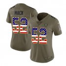 Women's Khalil Mack #52 Oakland Raiders Limited Player Jersey Olive