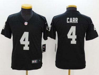 Youth Derek Carr #4 Oakland Raiders Limited Player Jersey Black