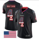 Men's Deshaun Watson #4 Houston Texans Limited Player Jersey Black USA Flag