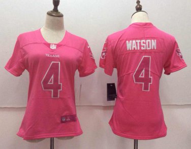 Women's Deshaun Watson #4 Houston Texans Limited Player Jersey Pink