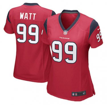 Women's J.J. Watt #99 Houston Texans Game Player Jersey Red