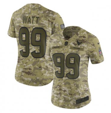 Women's J.J. Watt #99 Houston Texans Salute to Service Limited Player Jersey Camo