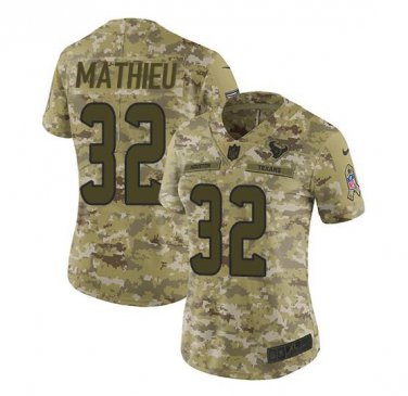 Women's Tyrann Mathieu #32 Houston Texans Salute to Service Limited Player Jersey Camo