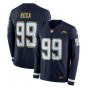 Men's Joey Bosa #99 Los Angeles Chargers Therma Long Sleeve Player Jersey Navy