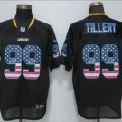 Men's Jerry Tillery #99 Los Angeles Chargers Limited Player Jersey Black USA Flag