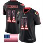 Men's Larry Fitzgerald #11 Arizona Cardinals Limited Player Jersey Black USA Flag