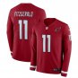 Men's Larry Fitzgerald #11 Arizona Cardinals Therma Long Sleeve Player Jersey Red